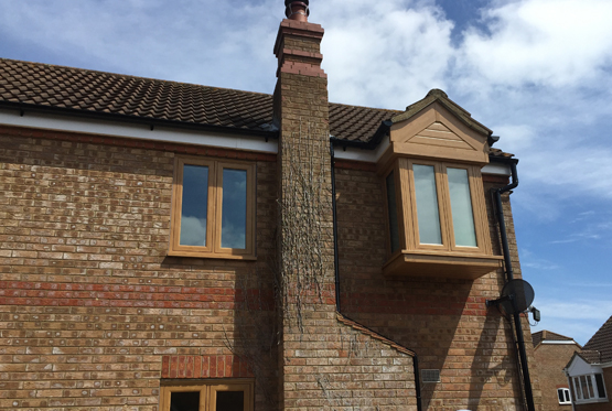 Irish Oak Flush Casement UPVC Windows installed in Wavendon Gate, Beaconsfield